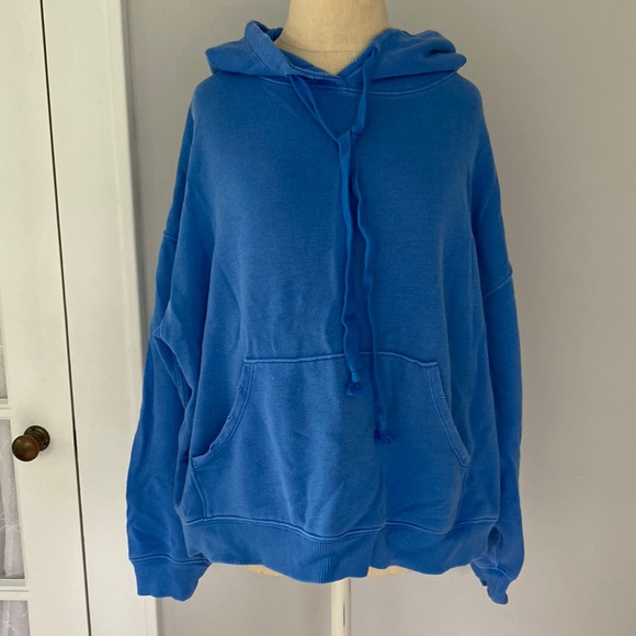 aerie Tops - Aerie super soft distressed hoodie in a beautiful cobalt blue